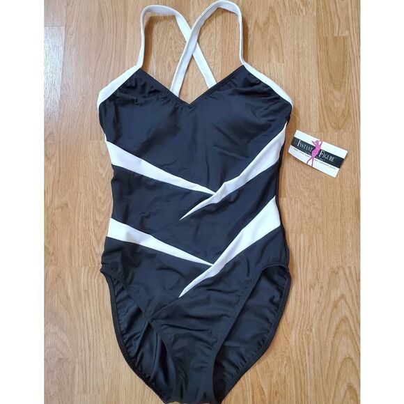InstantFigure Compression Two-tone One-piece - NEW - Picture 5 of 15
